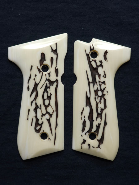 Faux Stag Beretta 92fs Grips