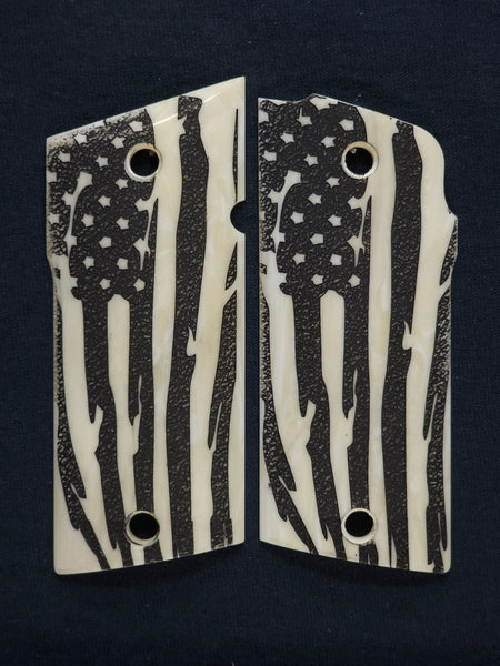 Faux Ivory American Flag Coonan Compact .357 Grips