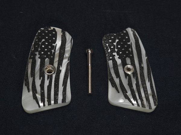 Pearl American Flag Ruger Sp101 Grip Inserts