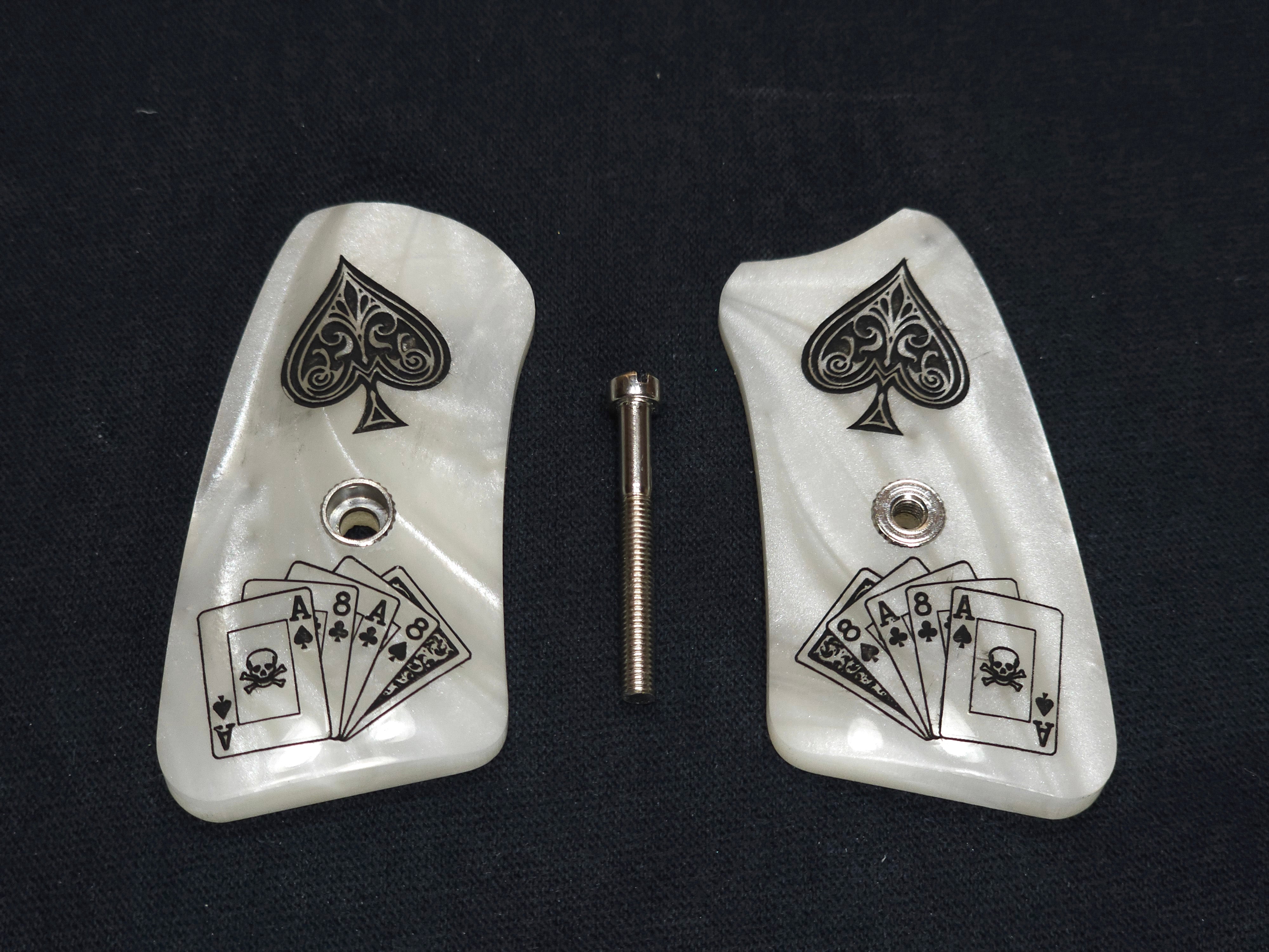 Pearl Dead Man's Hand Ruger Sp101 Grip Inserts – LS Grips