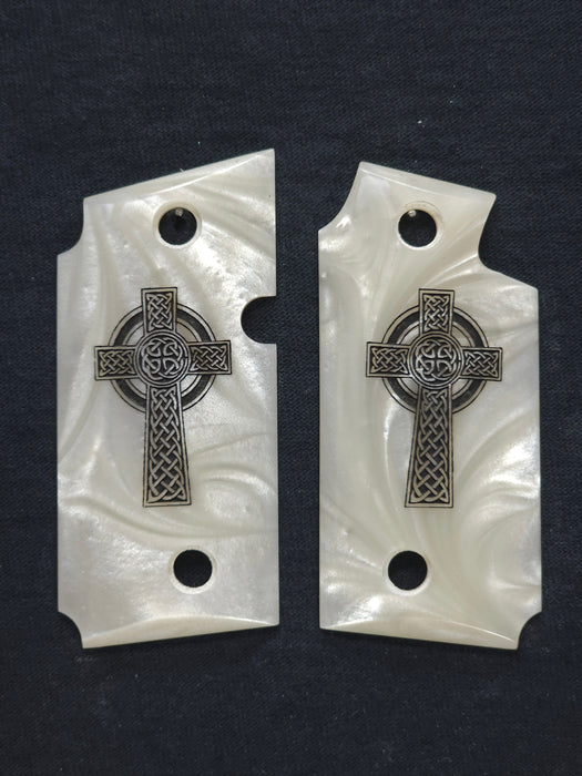 Pearl Celtic Cross Sig Sauer P238 Grips