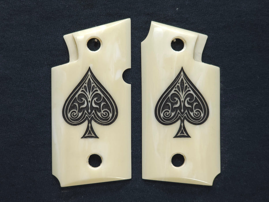 Faux Ivory Spade Springfield Armory 911 9mm Grips