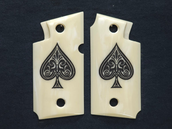 Faux Ivory Spade Springfield Armory 911 9mm Grips