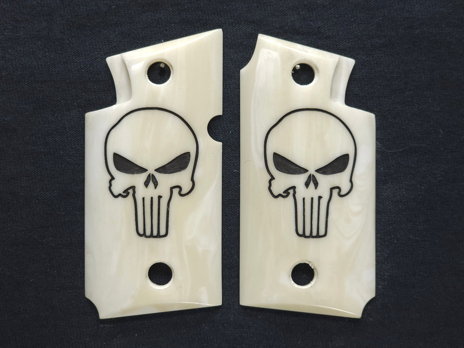 Faux Ivory Punisher Springfield Armory 911 9mm Grips