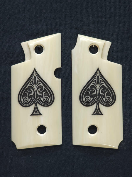 Faux Ivory Spade Springfield Armory 911 .380 Grips