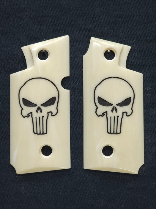 Faux Ivory Punisher Springfield Armory 911 .380 Grips X