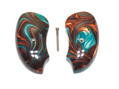 Copper & Turquoise Pearl Bond Arms Derringer Grips