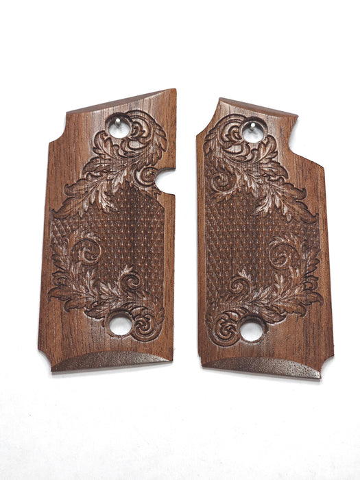 CLEARANCE-Walnut Floral Checkered Sig Sauer P238 Grips