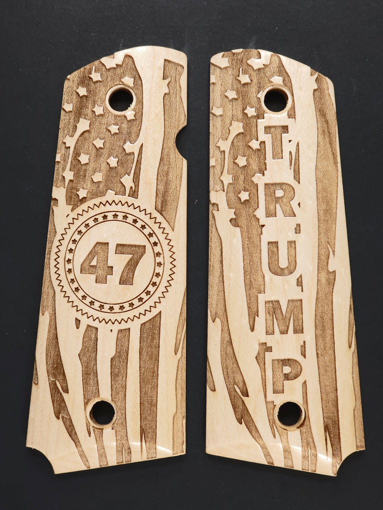 Maple Trump 47 1911 Grips (Full Size) — LS Grips