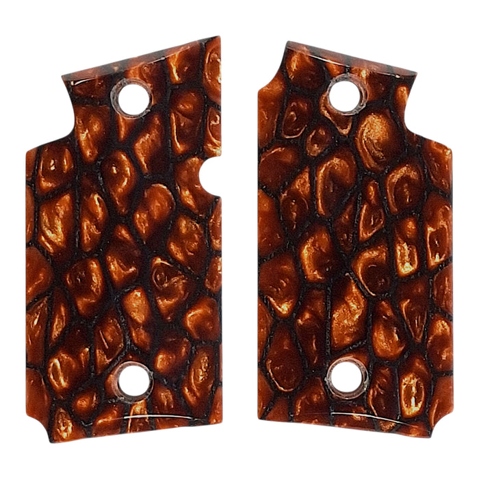 CLEARANCE - Copper & Black Reptile Sig Sauer P938 Grips