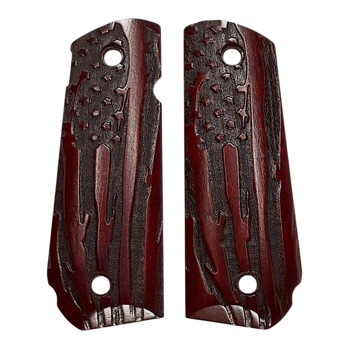CLEARANCE - Rosewood American Flag 1911 Grips (Full Size)