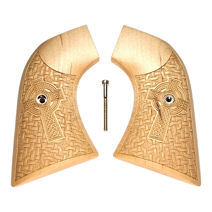 CLEARANCE - Maple Braided Celtic Cross Ruger New Vaquero Grips