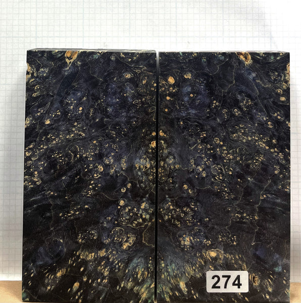 Dyed Box Elder Burl Custom scales #274