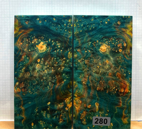 Dyed Box Elder Burl Custom scales #280