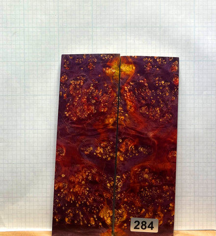 Dyed Box Elder Burl Custom scales #284