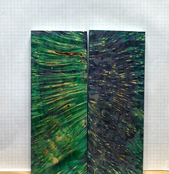 Dyed Box Elder Burl Custom scales #286