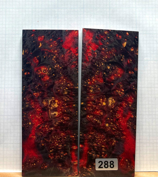 Dyed Box Elder Burl Custom scales #288