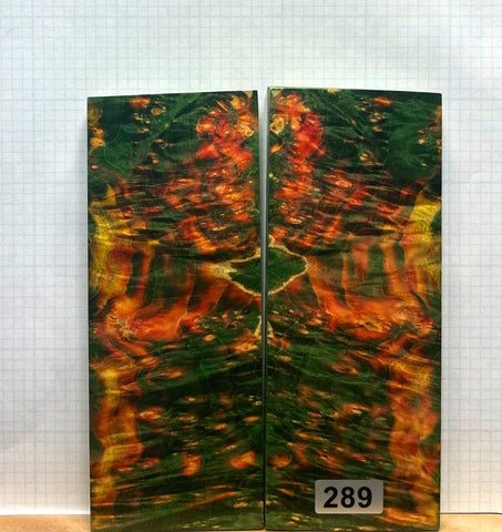 Dyed Box Elder Burl Custom scales #289