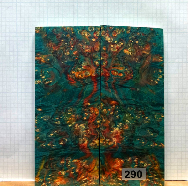 Dyed Box Elder Burl Custom scales #290