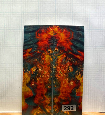 Dyed Box Elder Burl Custom scales #292
