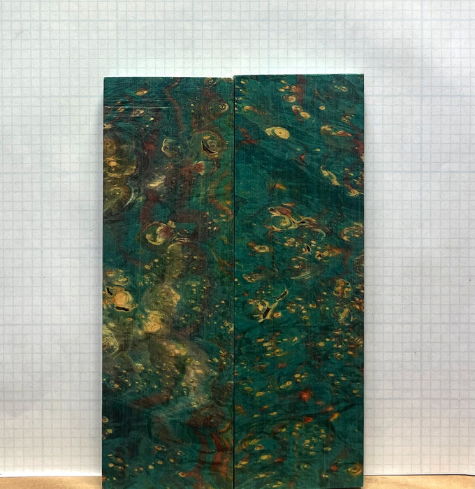 Dyed Box Elder Burl Custom scales #293