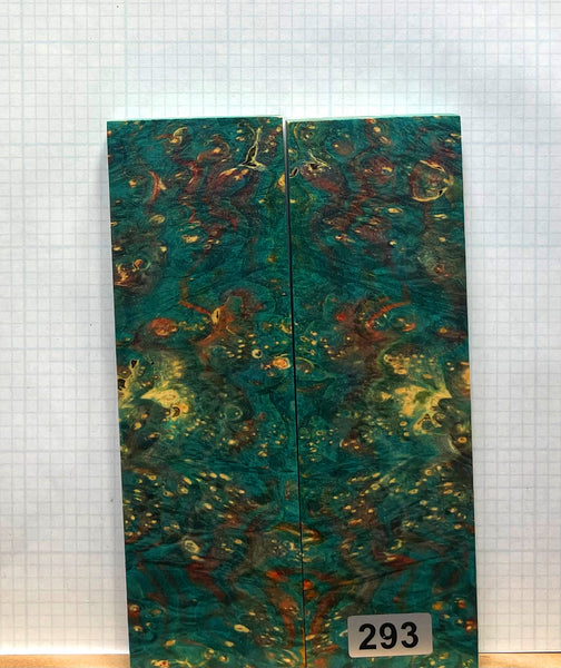Dyed Box Elder Burl Custom scales #293