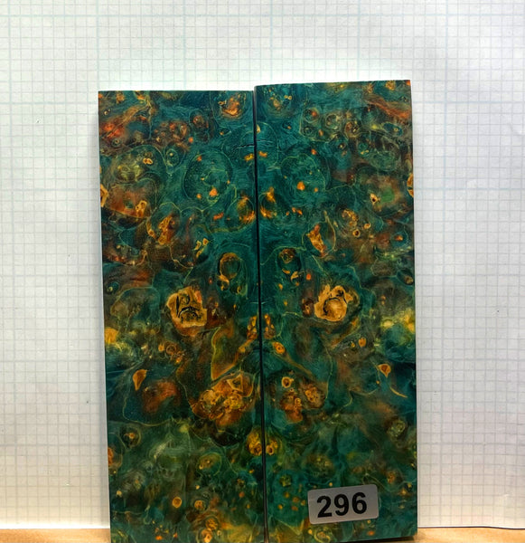Dyed Box Elder Burl Custom scales #296