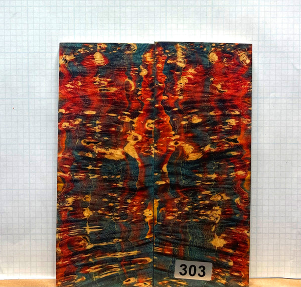 Dyed Box Elder Burl Custom scales #303