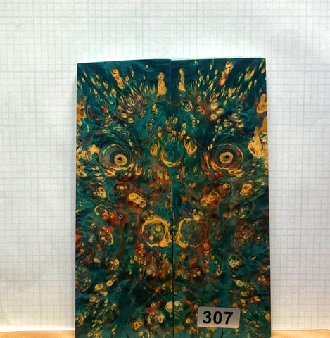 Dyed Box Elder Burl Custom scales #307
