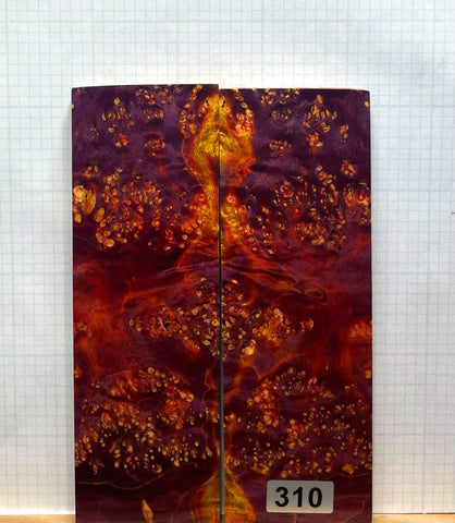 Dyed Box Elder Burl Custom scales #310