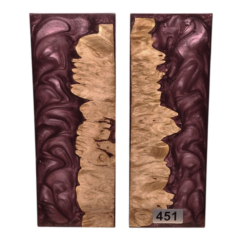 Maple Burl & Purple Pearl Scales #451