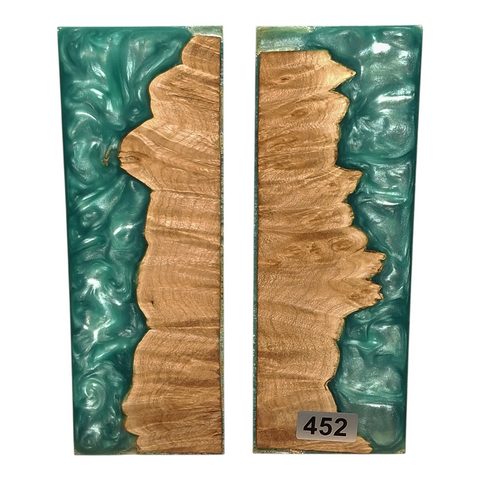 Maple Burl & Turquoise Pearl Scales #452