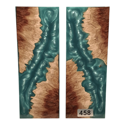 Mallee Burl & Teal Pearl Scales #458