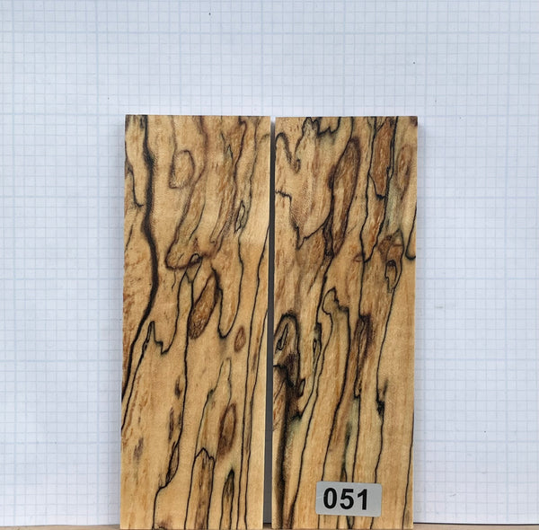Black line Spalted Maple Wood Custom scales #051