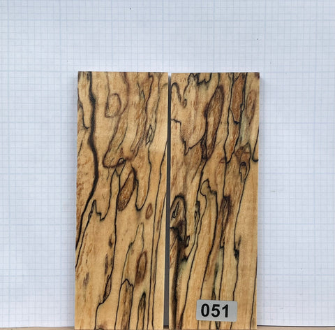 Black line Spalted Maple Wood Custom scales #051