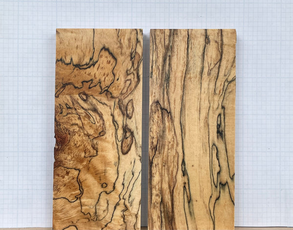 Black line Spalted Maple Wood Custom scales #055