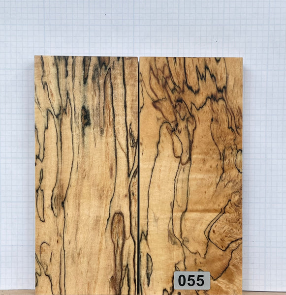 Black line Spalted Maple Wood Custom scales #055