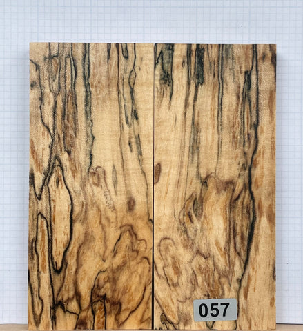 Black line Spalted Maple Wood Custom scales #057