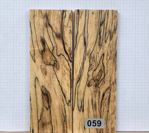 Black line Spalted Maple Wood Custom scales #059