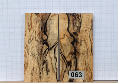 Black line Spalted Maple Wood Custom scales #063
