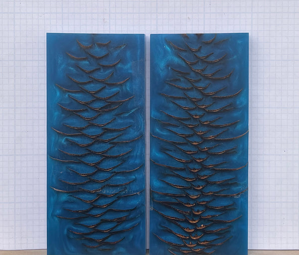 Spruce Cone & Blue Pearl Custom Scales #008