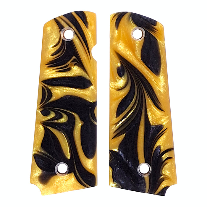 Antique Gold & Black Pearl 1911 Grips (Full Size)