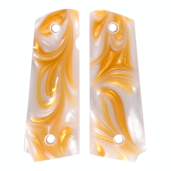 Antique Gold & White Pearl 1911 Grips (Full Size)