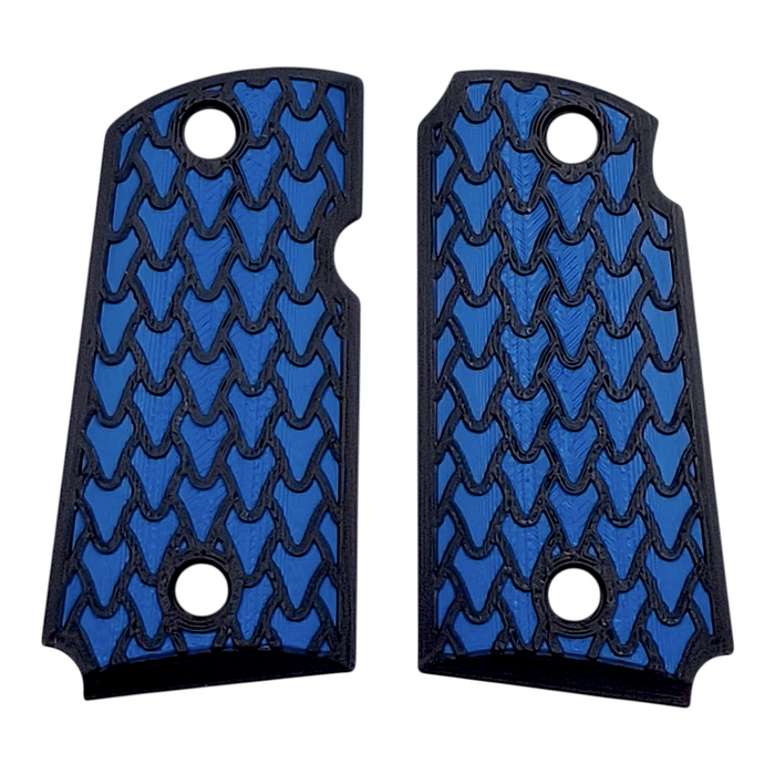 Blue & Black Dragon Scale Printed Kimber Micro 9 Grips