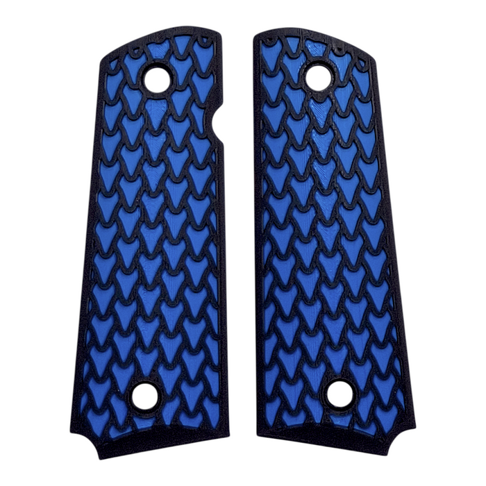 Blue & Black Dragon Scale Printed 1911 Grips (Full Size)