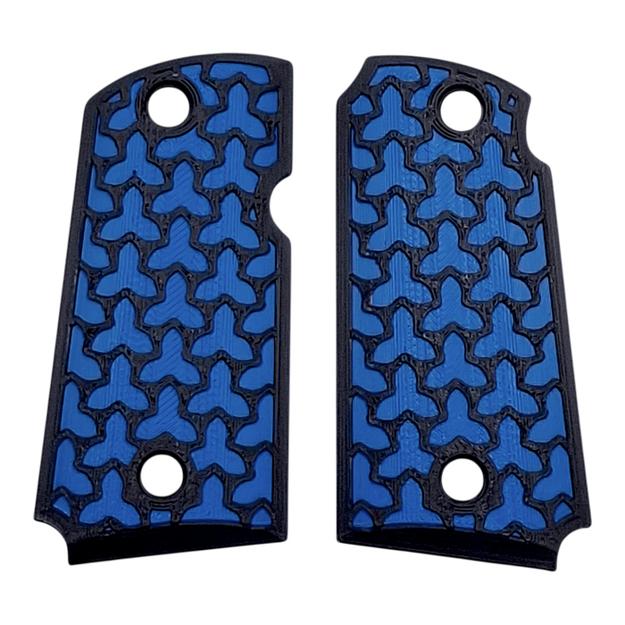 Blue & Black Fusion Printed Kimber Micro 9 Grips