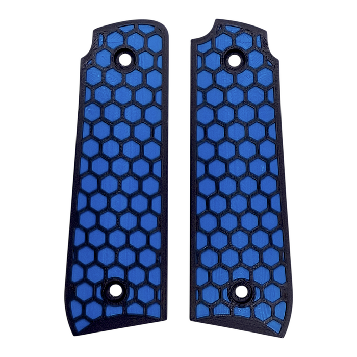 Blue & Black Honeycomb Printed Ruger Mark IV 22/45 Grips