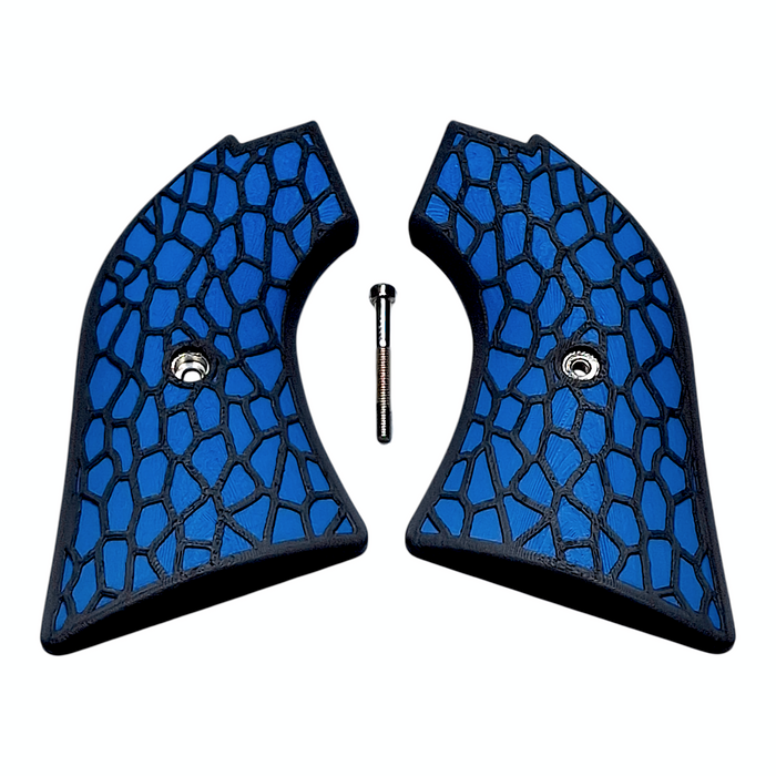 Blue & Black Reptile Printed Heritage Rough Rider Grips