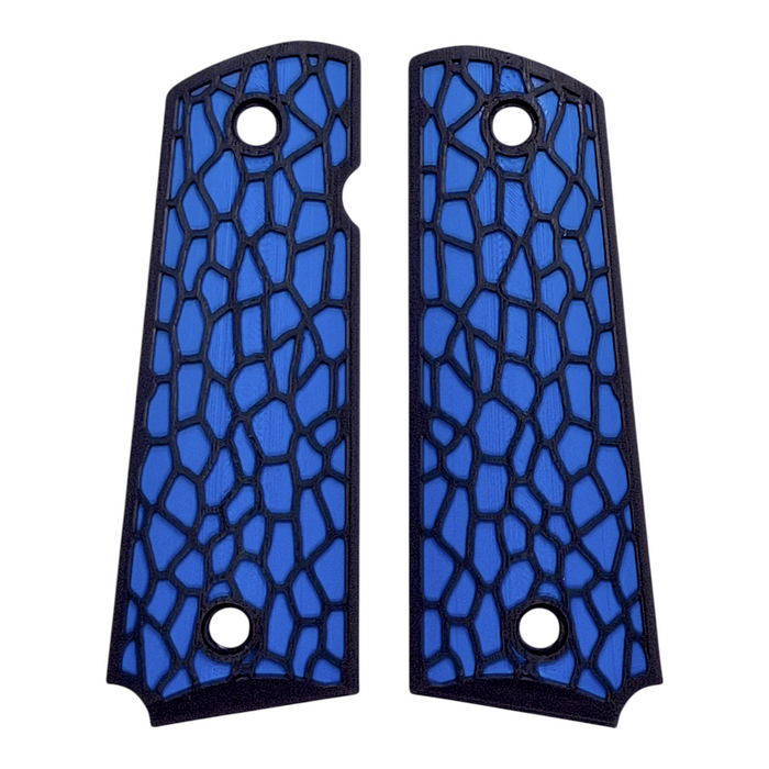 Blue & Black Reptile Printed 1911 Grips (Full Size)