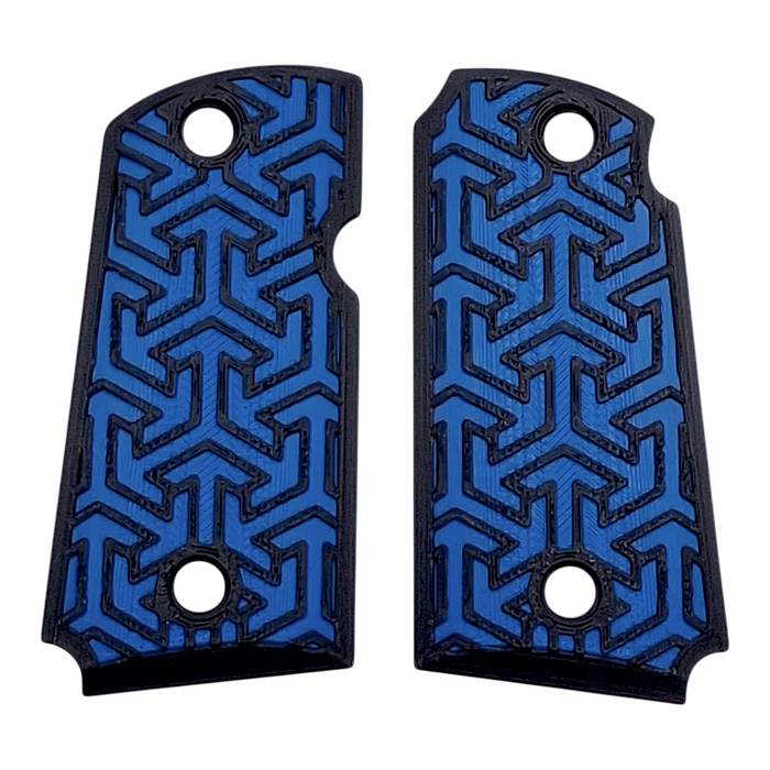 Blue & Black Tritessel Printed Kimber Micro 9 Grips